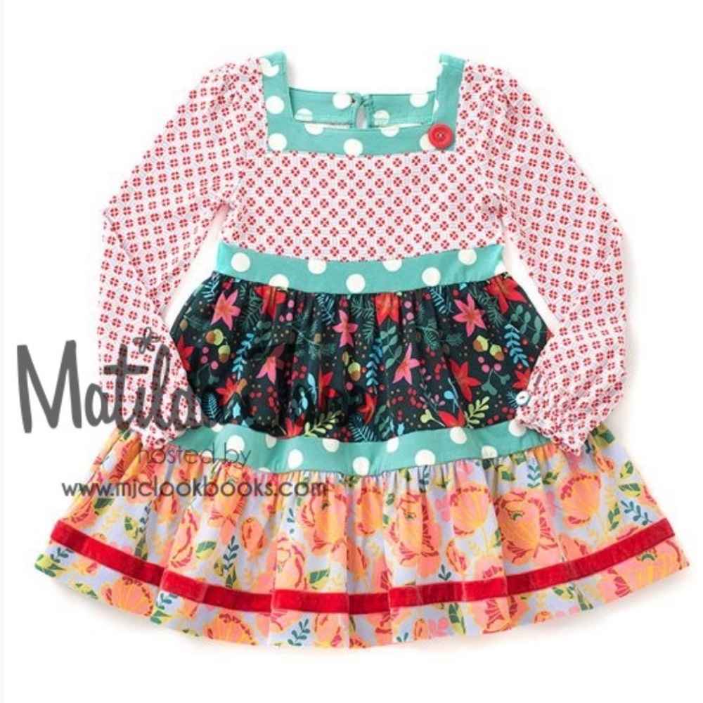 Matilda jane party mix once upon a time dress holiday knit velvet sz 4